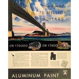 1937 Ad Aluminum Paint Alcoa Albron Paste Powder Sunset 
