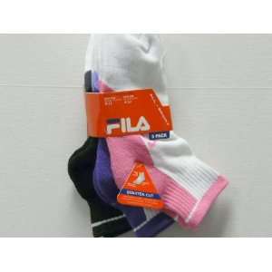  Ladies Fila Quarter Cut Socks   3 Pack