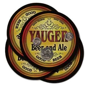  YAUGER Family Name Beer & Ale Coasters 