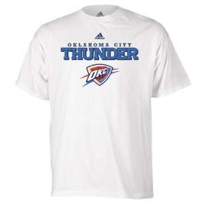 Oklahoma City Thunder White adidas True T Shirt: Sports 