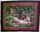 Safari Animals Fabric Panel/Elephant Tiger Zebra Monkey
