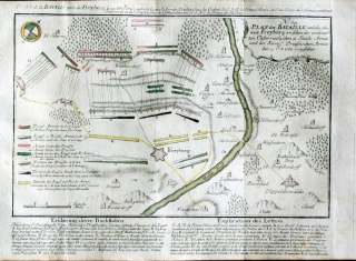 1762   Schlacht bei Freiberg 1762 Sachsen Kupferstich  