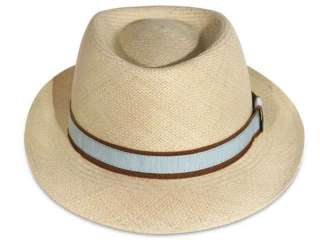 DSQUARED 11SS NWT BABY BLUE STRAW PANAMA HAT  