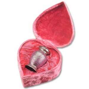  Rose Brass Keepsake Cremation Urn w/Heart Box