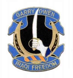US Army 7th Cavalry Regiment GARRY OWEN Iraqi Freedom patch 
