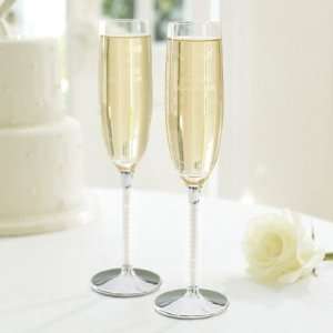    Exclusively Weddings Jubilee Pearl Toasting Flutes