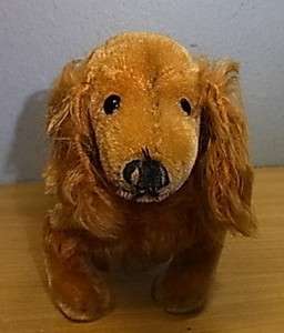 Vintage German Steiff / Hermann Stuffed Animal Dog Dachshund #AQ 