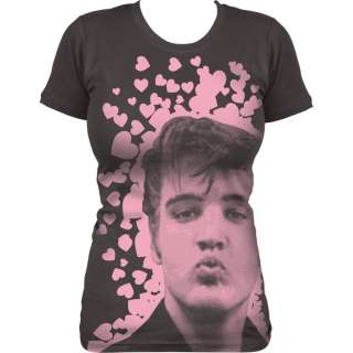 Elvis Presley Smooch Kiss Ladies Women T shirt Jr Sizes  