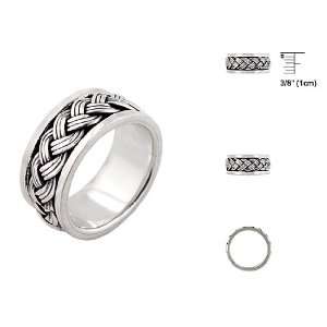  Sterling Silver Triple Braid Spin Ring Size 6.25 Jewelry