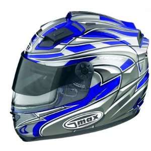  Gmax GM68S Max Graphic Blue Full Face Snow Helmet Dual 