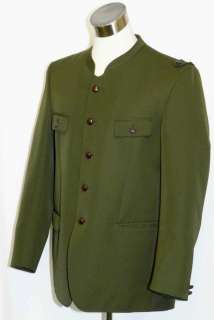 GREEN Men WOOL Austria Designer Over Coat JACKET 56 XL  