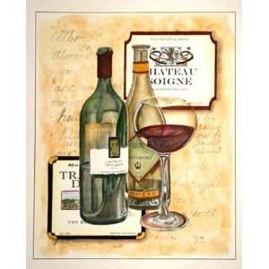  Wine Bottles Labels II Poster Print: Home & Kitchen