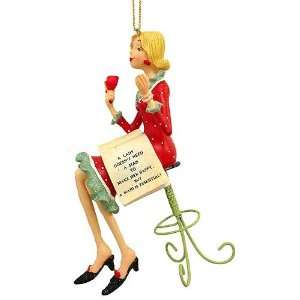 Funny Diva A Lady Doesnt Need A Man Christmas Ornament  