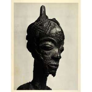 1955 Photogravure Sculpture Statue Figure Congo Tribe Tribal Bena 