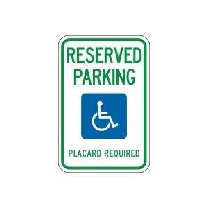 HAWAII) RESERVED PARKING PLACARD REQUIRED (W/GRPAHIC) Sign 18 x 12 