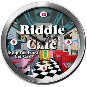  RIDDLE 14 Inch Cafe Metal Clock Quartz Movement Kitchen 