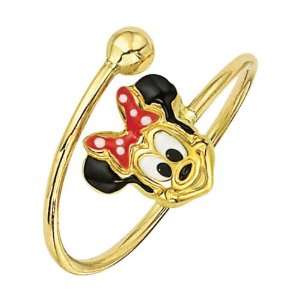  Disney   Minnie Mouse Ring in 14k Yellow Gold & Enamel 