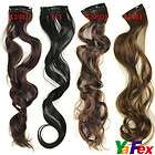 Very cheap One piece long curly/wavy Clip in on Hair Extensions 