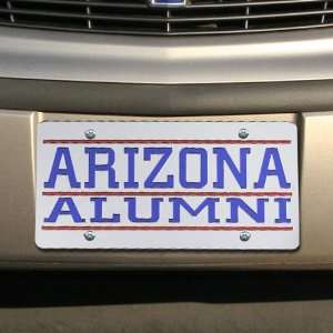  NCAA Arizona Wildcats Silver Mirrored Alumni License Plate 