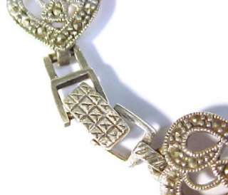 Marcasite Accented Sterling Silver Bracelet ~ In very good condition 