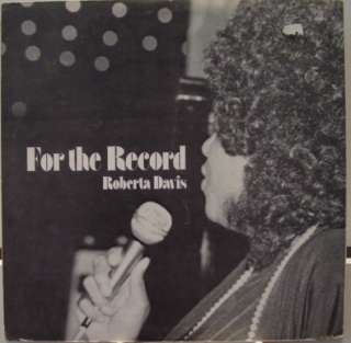 Private 1975 Soul Jazz ROBERTA DAVIS for the record LP  