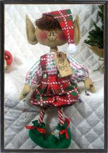 Primitive Raggedy Christmas 15~ELF ANDY~Santas Littlest Elf w 