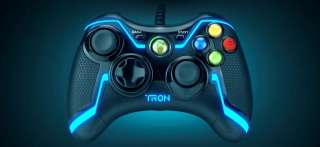 xbox 360 tron controller lights up blue  in usa canada 