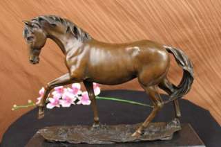 Large Arabian Horse Bronze Sculpture Statue By P J Mene  