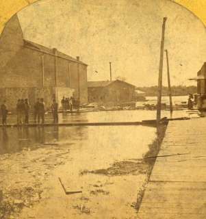 Flood in Eau Claire, Wisconsin 1884 by Merriman  