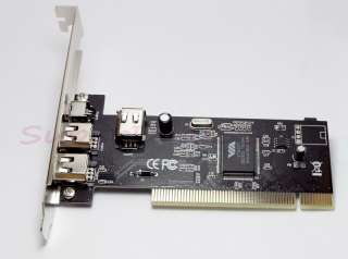 FIREWIRE IEEE 1394 PCI CARD 4 MAC VISTA XP VIDEO CABLE  