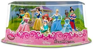 Disney Store PRINCESS PVC Figure Playset Cake Topper Tiana Ariel 