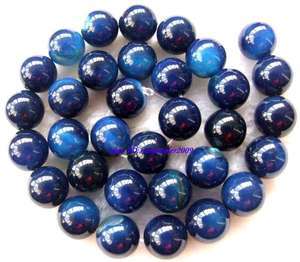 Blue Agate Round gemstone Beads 15 6mm 8mm 10mm 12mm 18mm  