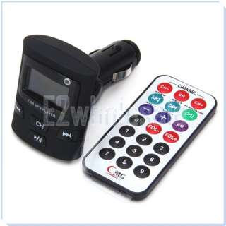 Car MP3 Player Wireless FM Transmitter Modulator w/ Audio in +Remote 