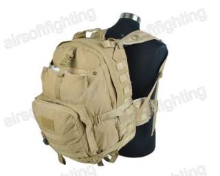   Molle Tactical Backpack With Compass&Padded Waist Belt Tan A  