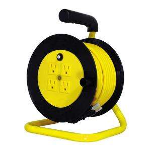 40 Ft. 14/3 Open Cord Reel With 4 Outlets 07 00401 at The Home Depot 