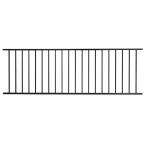 93 in. x 32 in. Galvanized Steel Black Standard Grade 2 Rail Fence 