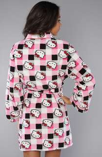 Hello Kitty Intimates The Cuddly Cute Kimona Robe in Black and Pink 