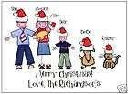 Christmas Stick Figure People Note Cards Super Cute!