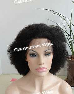 Lace Front 100% Indian Remy Human Hair Afro Curl Wig 14 Malaya  