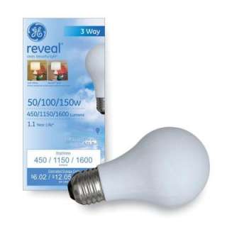  50 100 150 Watt 3 Way A21 Incandescent Light Bulb (2 Pack) 50/150 