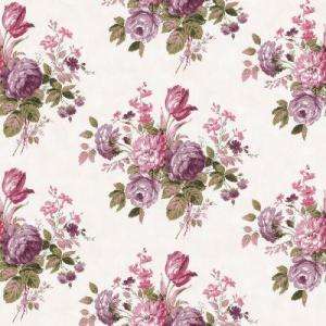 The Wallpaper Company 8 in x 10 in Purple And Pink Pastel Cottage Rose 