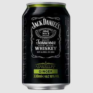 24 Dosen Jack Daniels Whisky & Ginger 0,33L (1L=7,57€)  