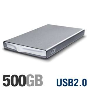 LaCie 301895 Petit Hard Drive   500GB, USB 2.0, 480MB/s, Aluminum at 