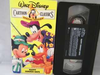 Walt Disney Cartoon Classics Special Edition Happy Summer Days VHS 