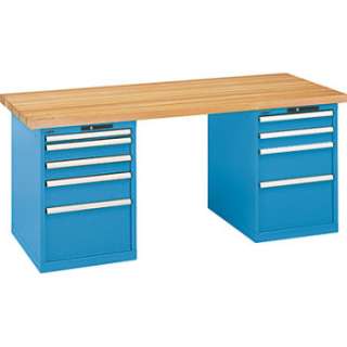 Werkbank, Werktisch, Tisch, 9 Schubladen, 200x75cm WB25  