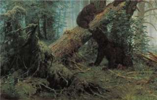 Russian Print Ivan Shishkin Landscape Morning In Forest  