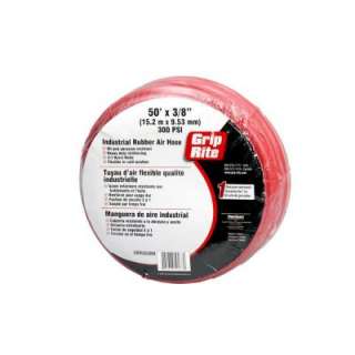   50 Ft. Industrial Red Rubber Air Hose GRRUB1450 at The Home Depot