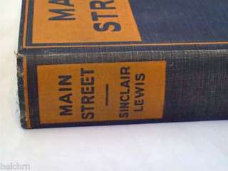 Main Street   Sinclair Lewis   1920   1st/1st   First Issue   Free 