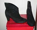 aerosoles women s black enrole suede leather boots size 8