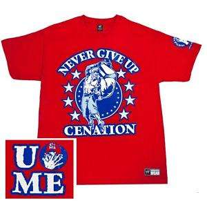 WWE T Shirt John Cena Persevere ROT SOFORT LIEFERBAR!  
